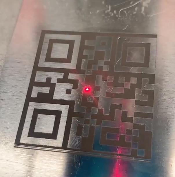 不锈钢板激光打标（二维码、LOGO、图案、文字）操作演示